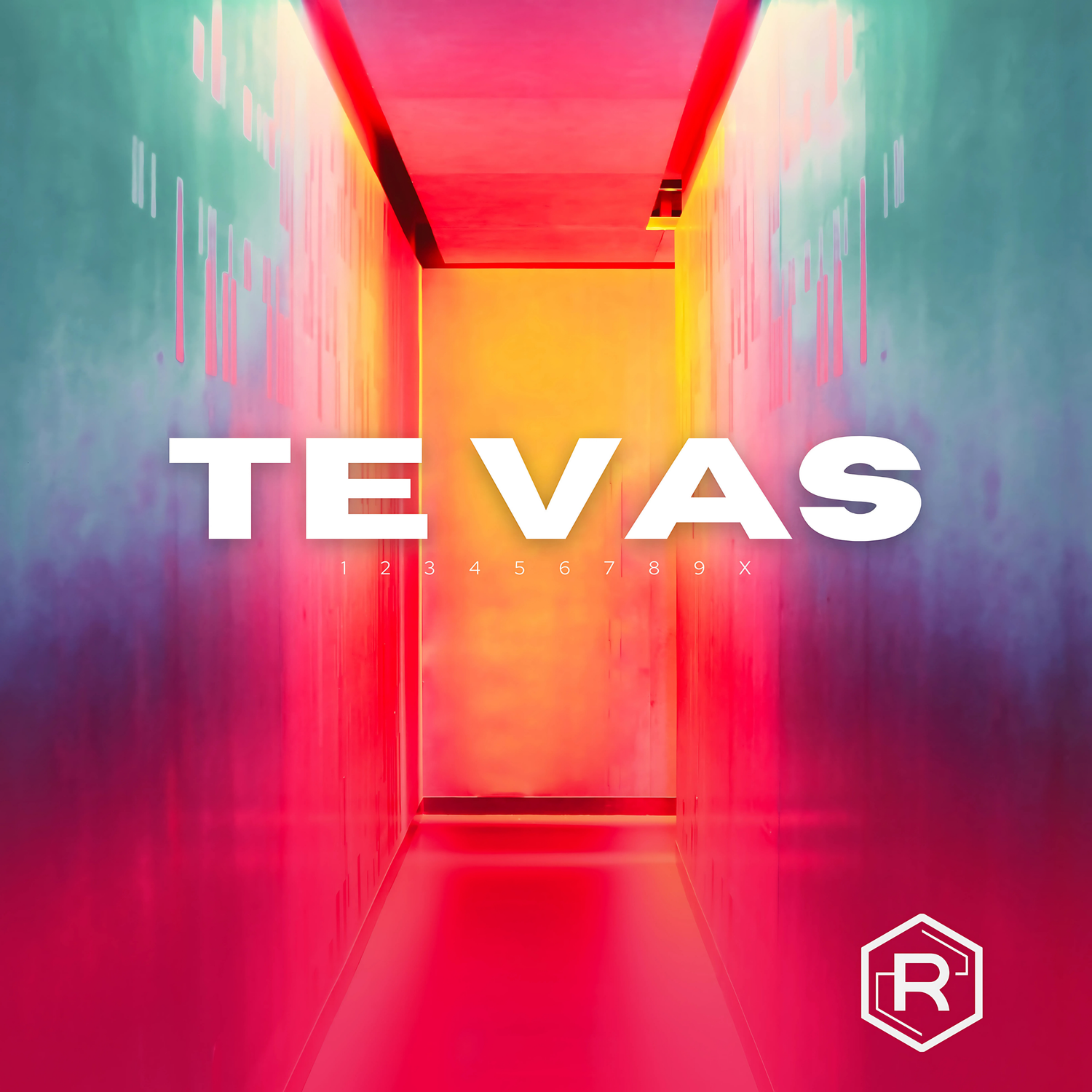 DJ Rio 'Te Vas' single cover art banner with neon hallway and release